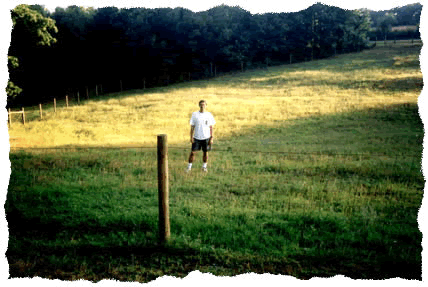 Lloyd Rieber literally standing out in a field.